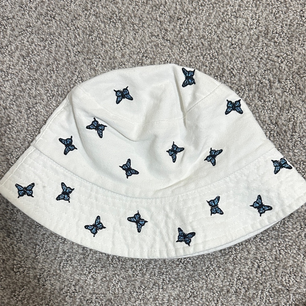 White Butterfly Bucket Hat